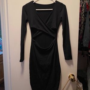 Black dress with cut outs